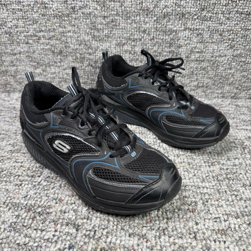 Skechers Shape Ups Shoes Womens Size 9 Athletic Toning Sneaker Black Blue 12320